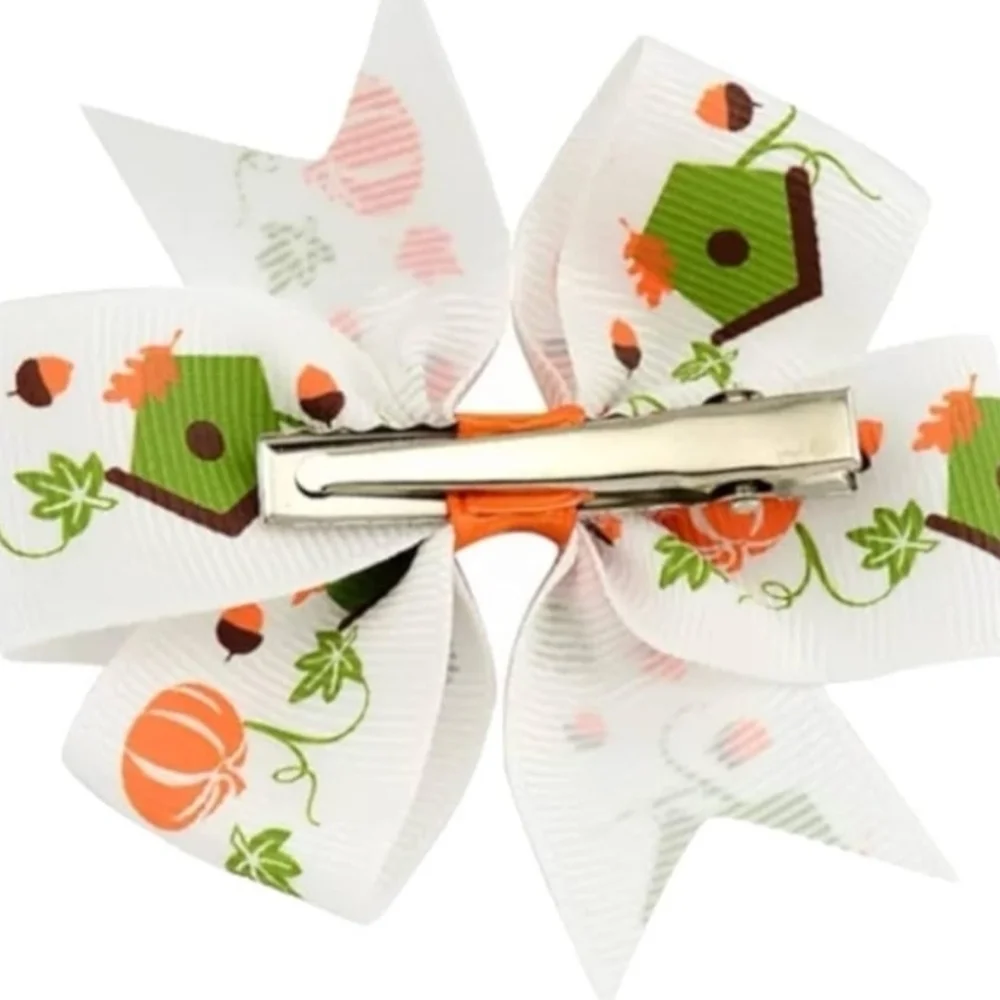 New!  Halloween Hair Bow Clips